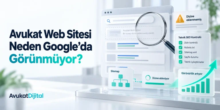 Avukat web sitesi neden Google’da görünmüyor teknik SEO ve indeksleme kontrolü